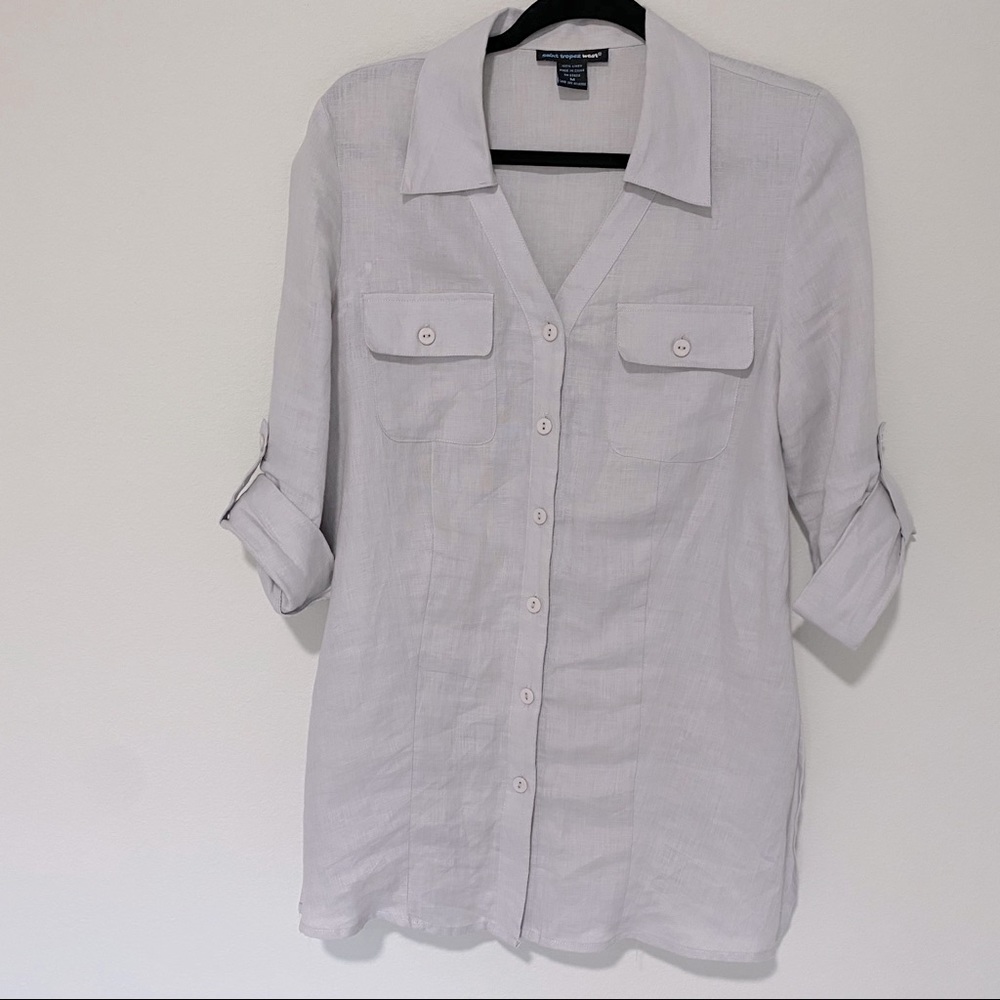 Saint Tropez West Linen Tunic Grey M